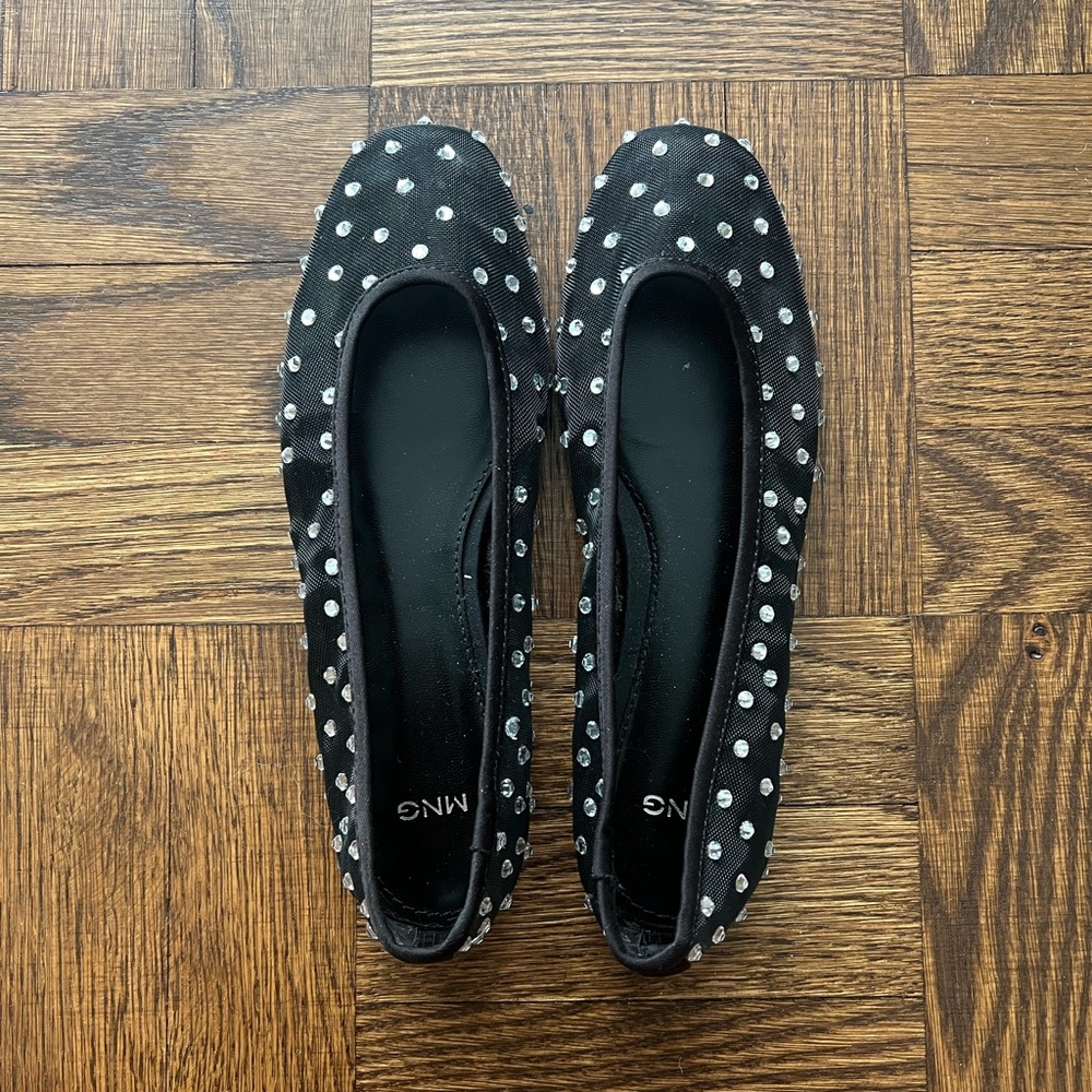 Mango Rhinestone Ballet Flats - Picture 2 of 5